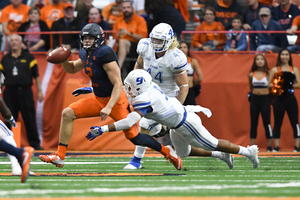 Eric Dungey’s 104 rushing yards leads all Syracuse players. 