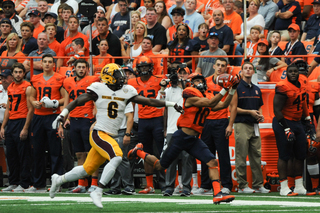 Babers said Riley made the most of his opportunity during a televised halftime interview. Here, he caught a 44-yard pass from Dungey.