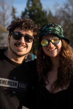 A portrait of ESF student Zach Greschler and his guest, Ashley.