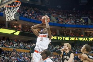 Jerami Grant elevates toward the basket during SU's 77-53 win over Western Michigan. Grant finished with 16 points as the Orange advanced to face Dayton in the Round of 32 on Saturday.