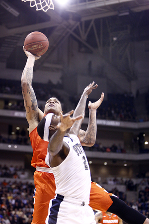 Dajuan Coleman scored just two points and grabbed one rebound in Syracuse's loss to Pittsburgh. SU's forwards found some success down low offensively, but the Orange was still outrebounded, 42-25. 