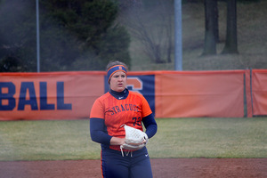 AnnaMarie Gatti threw seven shutout innings in Syracuse's 5-0 win to cap off a doubleheader sweep of Niagara on Wednesday.