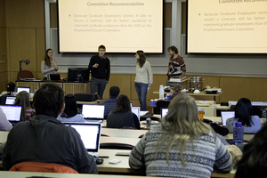 New York University made national headlines in 2013 when a graduate student union was recognized by the university, the Graduate Student Organization reported at its Wednesday’s meeting.