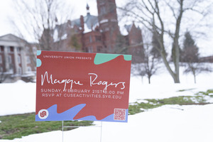 Maggie Rogers performed to SU and SUNY-ESF students, faculty and staff on Sunday night, through a performance hosted by University Union.