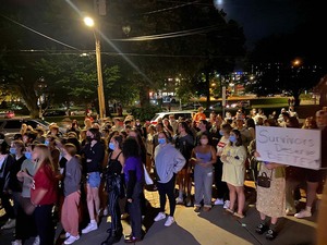 Stand WIth Survivors SU formed after a protest outside a series of IFC chapter houses in September 2021.