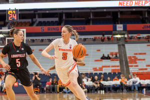 Georgia Woolley (pictured) and Dyaisha Fair combined for 38 of Syracuse's 64 points on Thursday. 