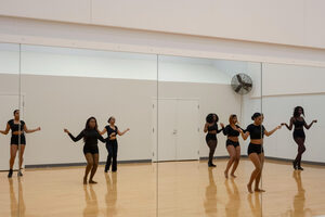 Head Choreographer Cheila Martinez teaches Citrus Dolls the steps of a new dance. The practice prepared the group for its next performance with entertaining choreography.
