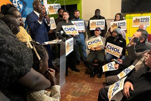 Syracuse City Common Councilor Chol Majok took to the podium Sunday morning to officially launch his 2025 mayoral campaign. Majok was first elected district councilor in 2019.  