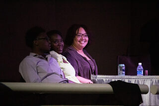 Christin Tetteh, Janeice Lopez and Fabryce Fetus — last year’s Mr. Caribfest — make up the board of judges that decide who will win the titles of Miss and Mr. Caribfest. They judged the contestants based on their talents, Carnival wear and responses to questions asked during the elegant wear section.